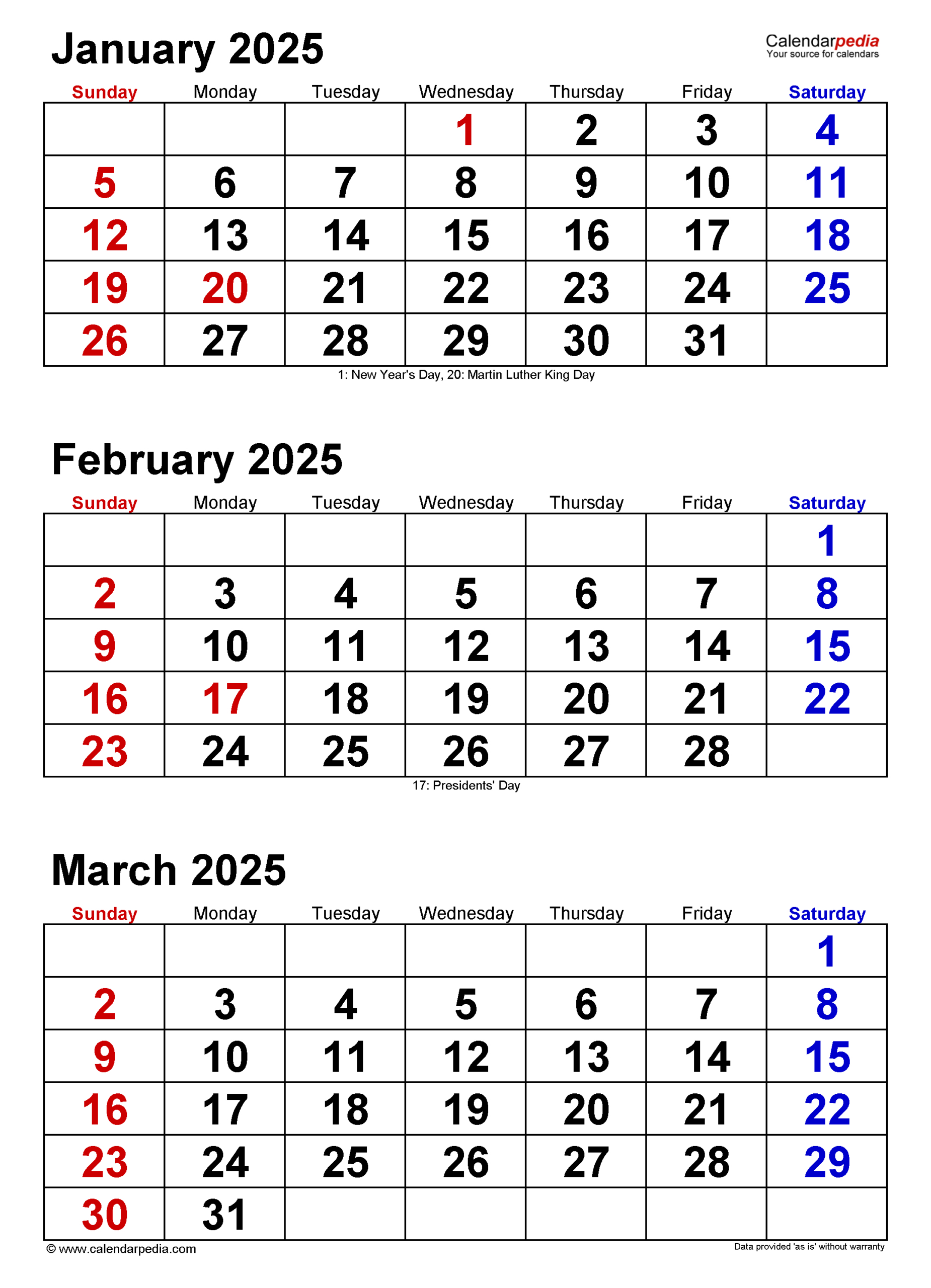 Quarterly Calendars 2025 - Free Printable Word Templates regarding Q1 2025 Calendar Printable