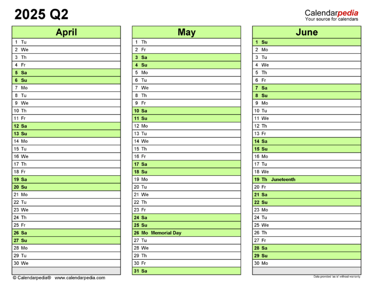 Calendar 2025 3 Month View Printable