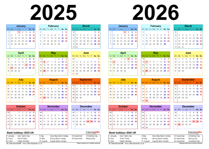 Printable 2025 and 2026 Calendar